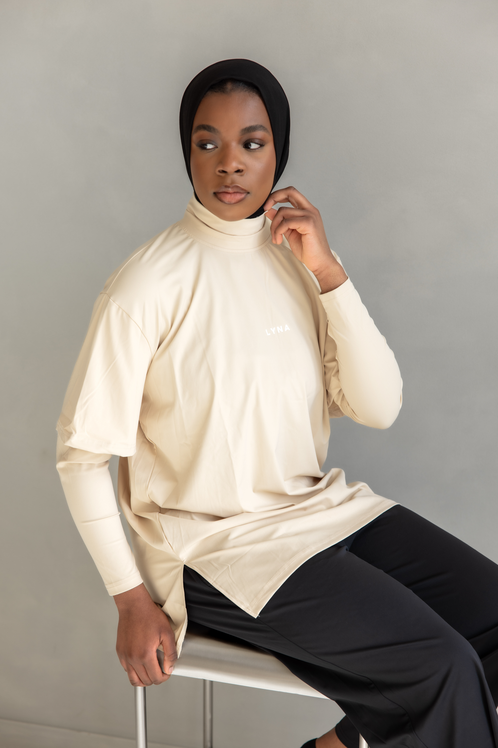 LYNA Core Coverage Tee - Beige