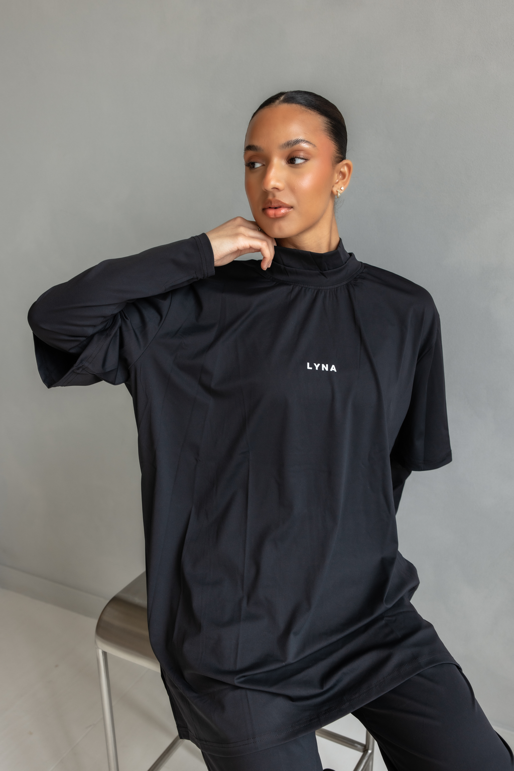 LYNA Core Coverage Tee – Black