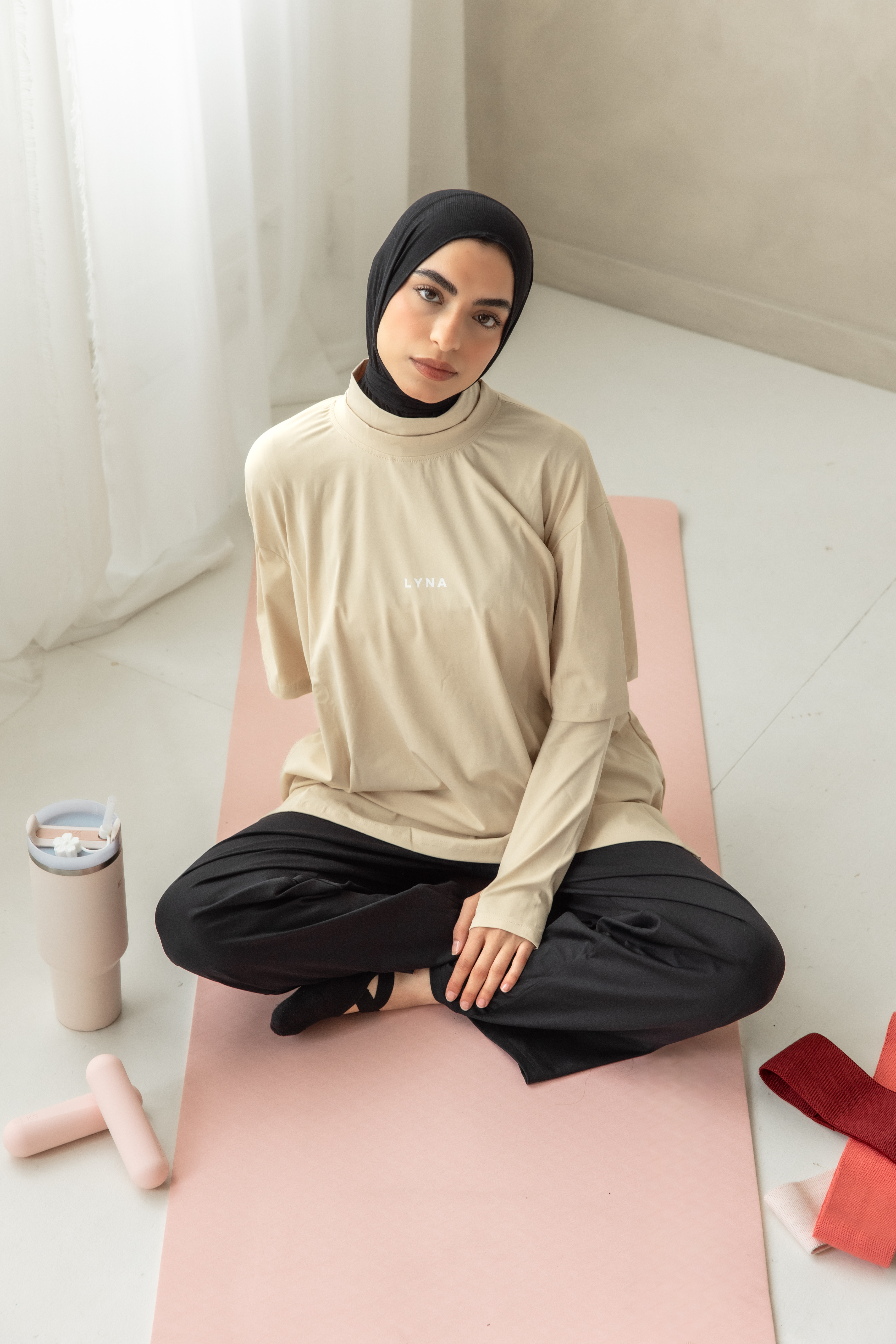 LYNA Core Coverage Tee - Beige