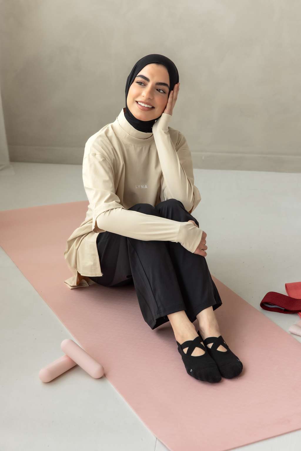 LYNA Core Coverage Tee - Beige