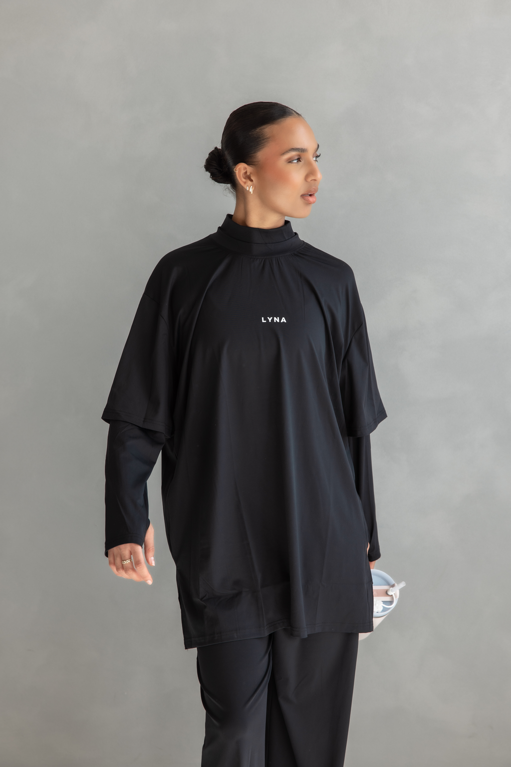 LYNA Core Coverage Tee – Black