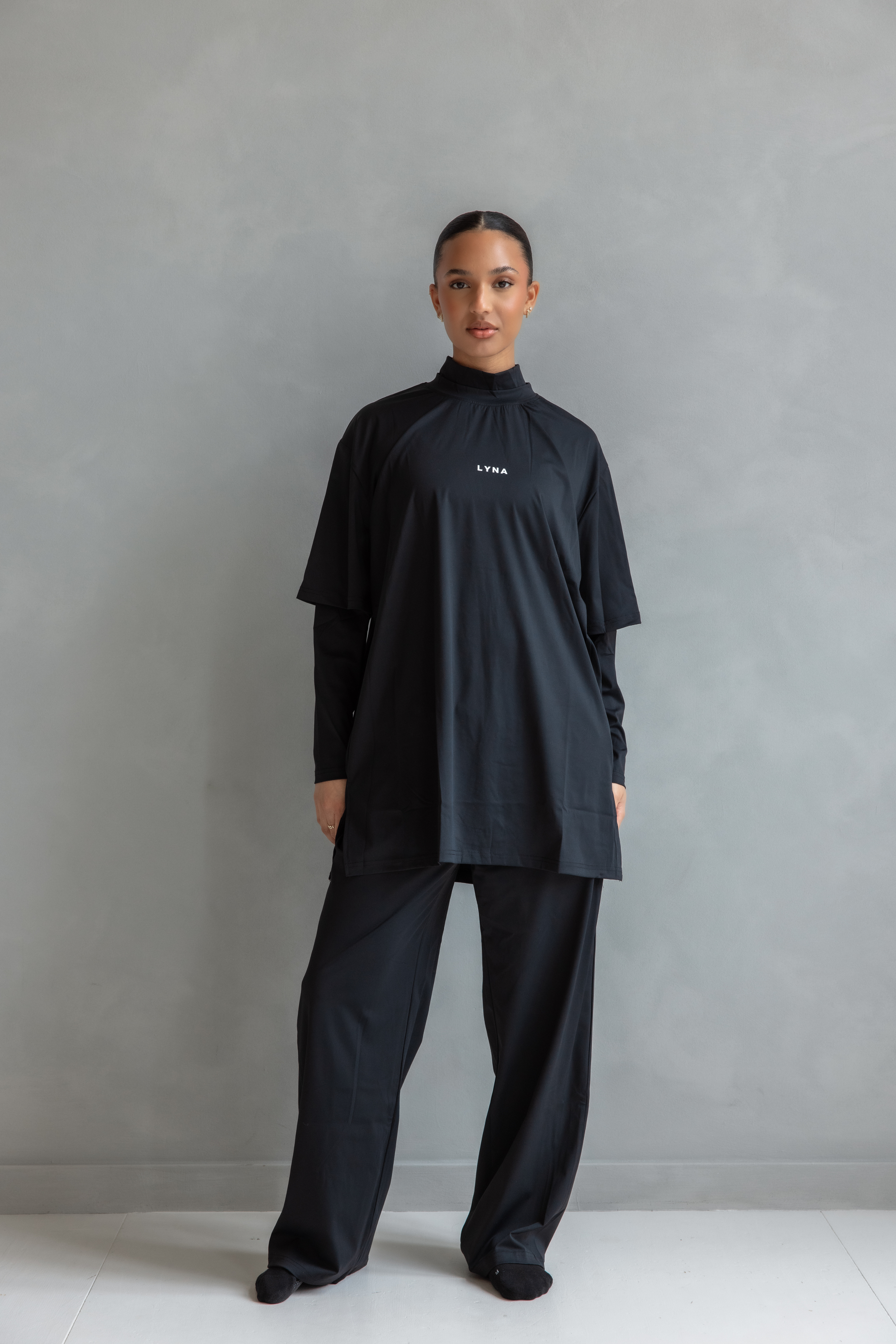 LYNA Core Coverage Tee – Black