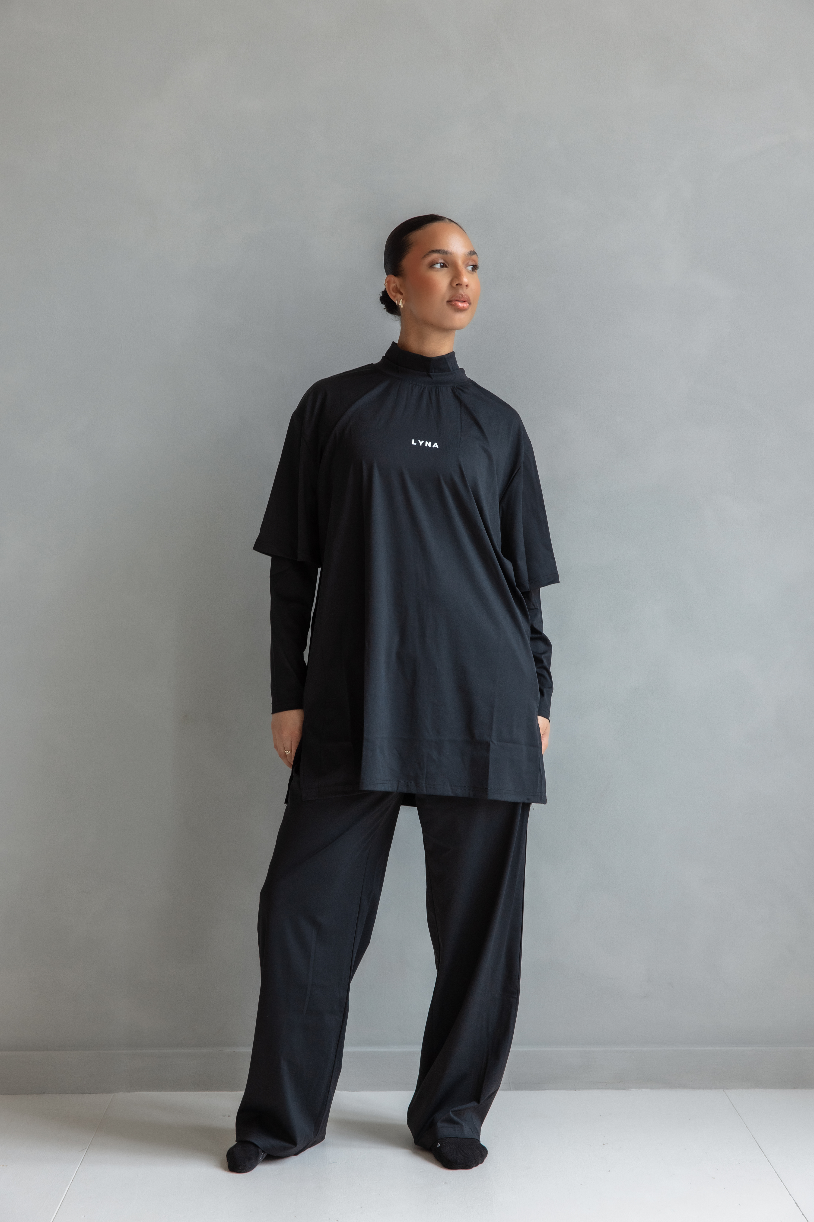 Full Set (Core Coverage Tee Black + Bottom)