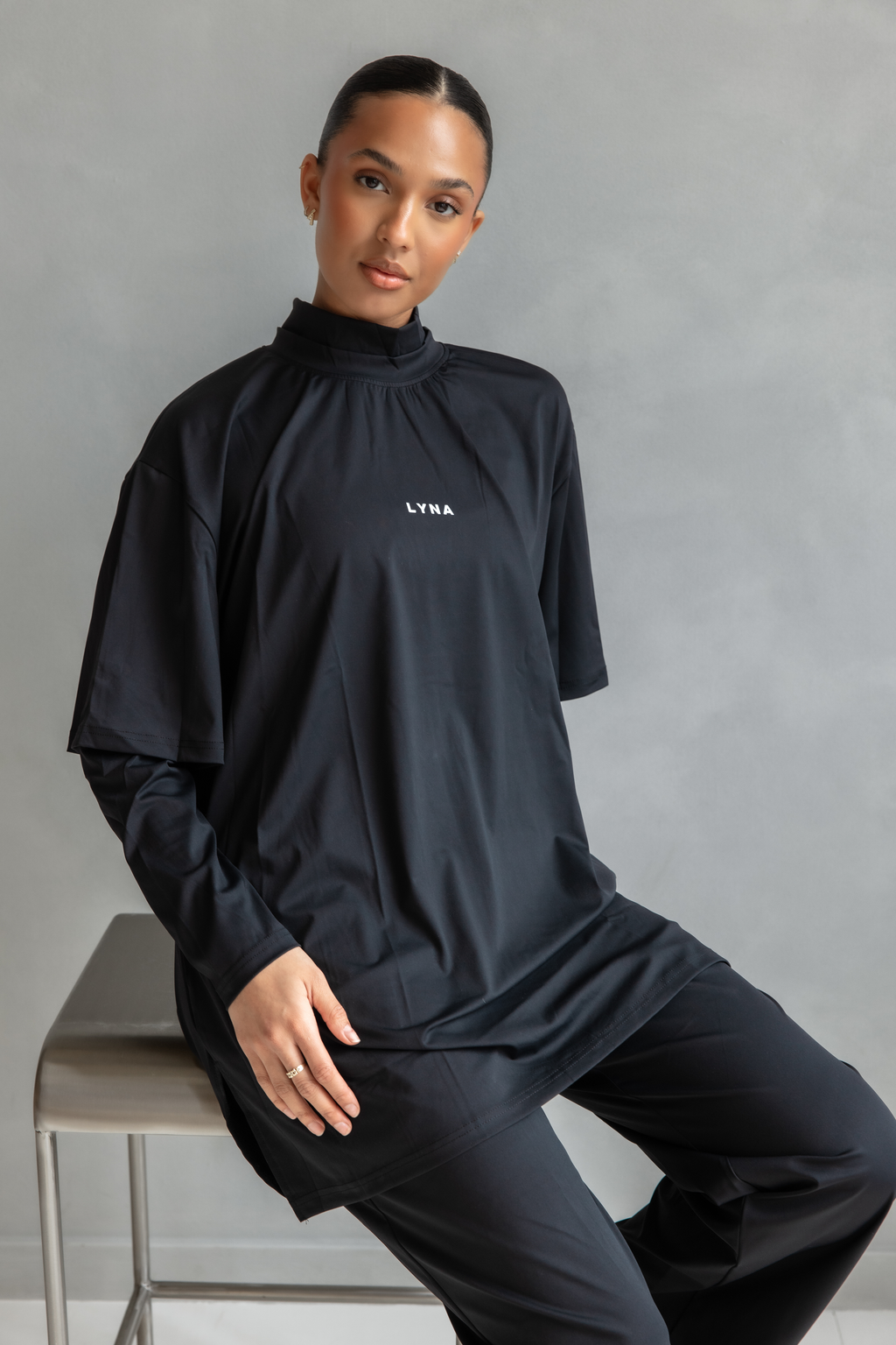LYNA Core Coverage Tee – Black