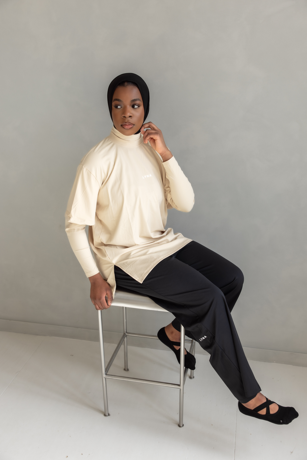 LYNA Core Coverage Tee - Beige