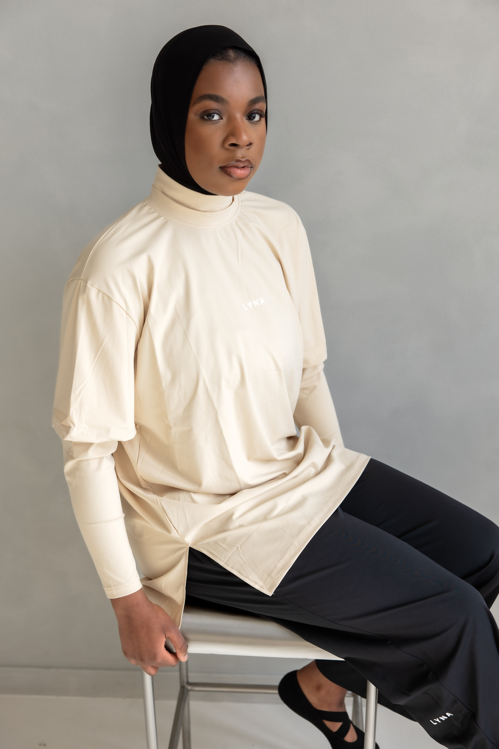 LYNA Core Coverage Tee - Beige
