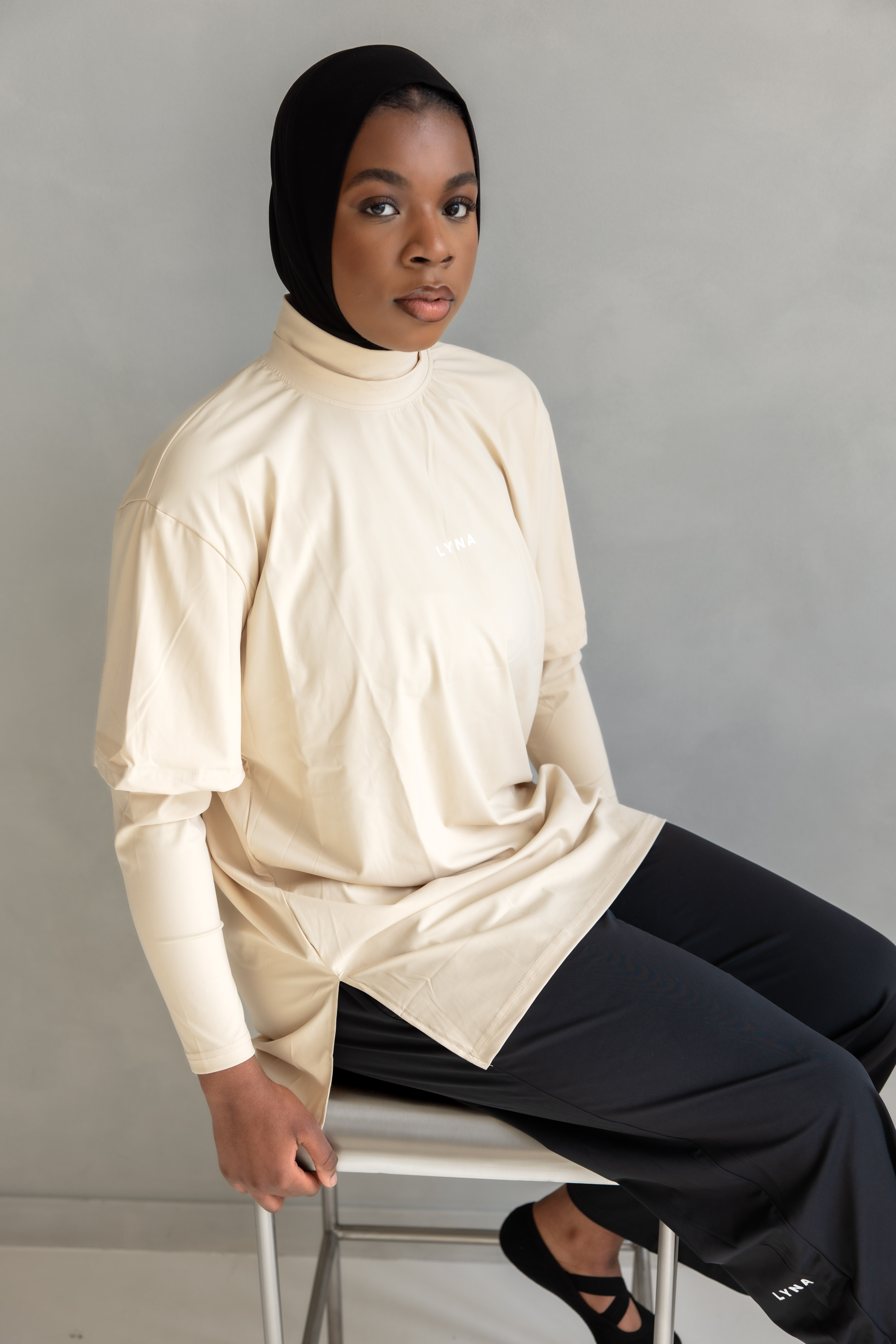 LYNA Core Coverage Tee - Beige