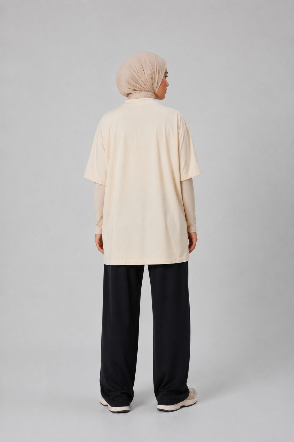 Full Set (Core Coverage Tee Beige + Bottom)