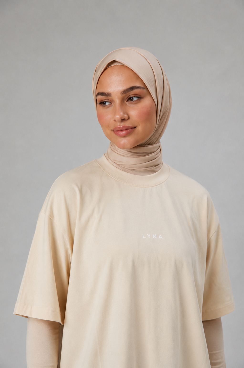 Full Set (Core Coverage Tee Beige + Bottom)