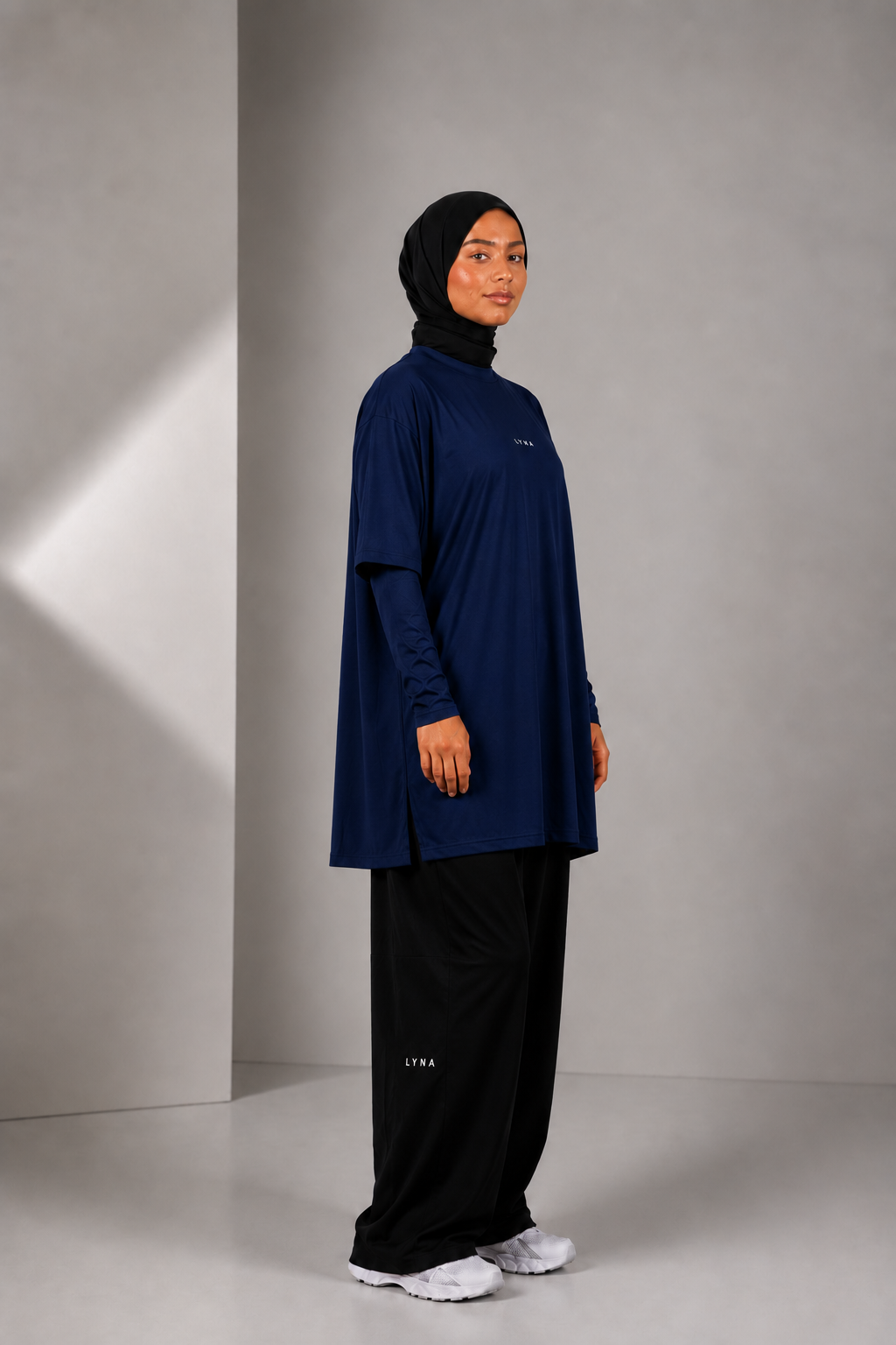 Full Set (Core Coverage Tee Navy blue + Bottom)