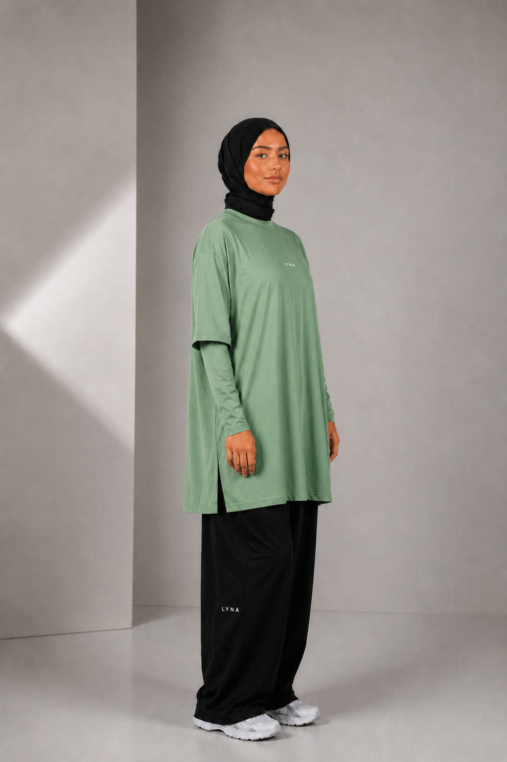 Full Set (Core Coverage Tee Matcha Green + Bottom)