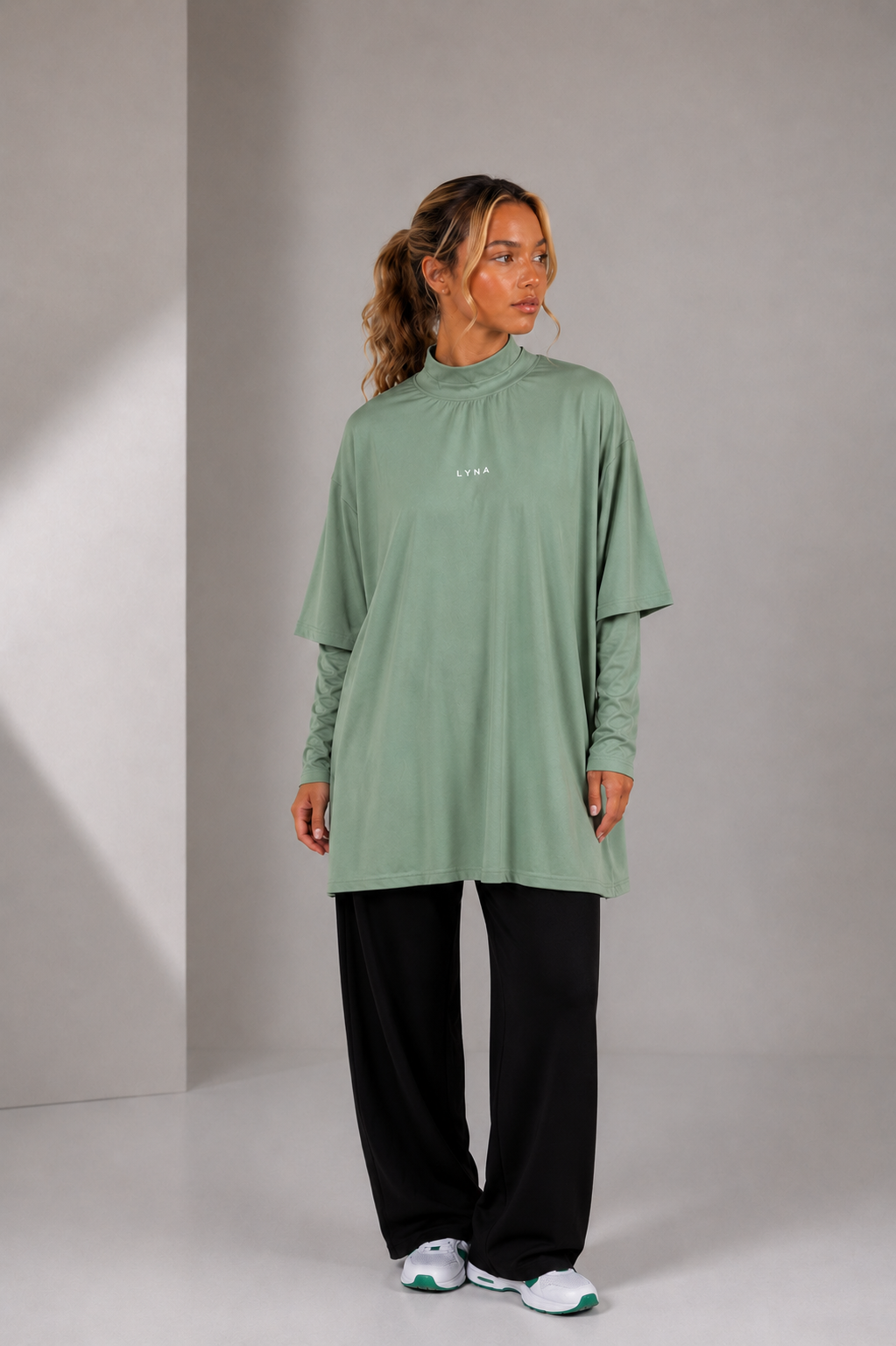 Full Set (Core Coverage Tee Matcha Green + Bottom)