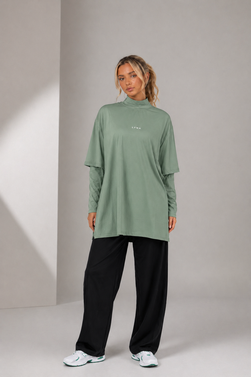 Full Set (Core Coverage Tee Matcha Green + Bottom)