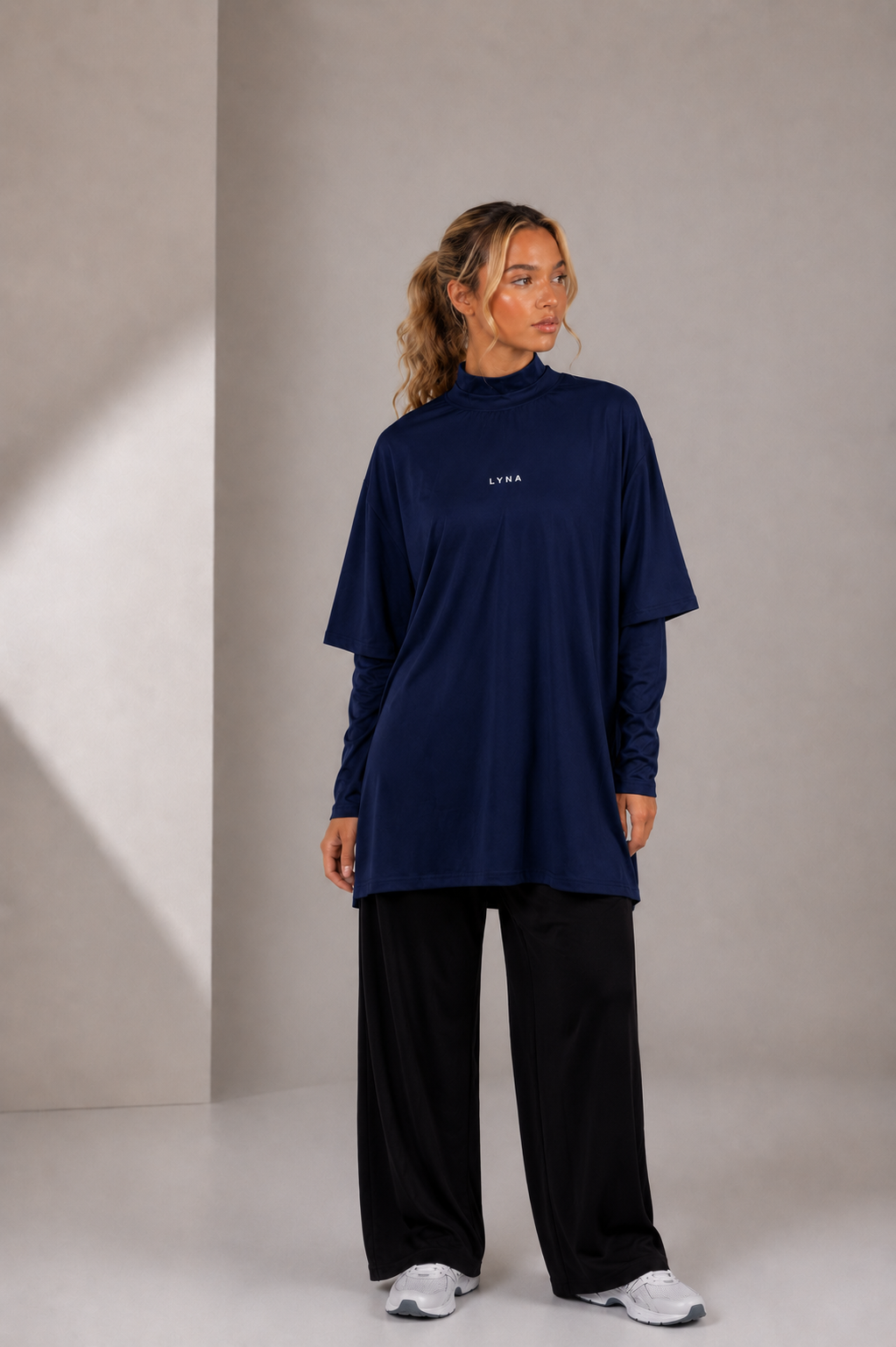 Full Set (Core Coverage Tee Navy blue + Bottom)