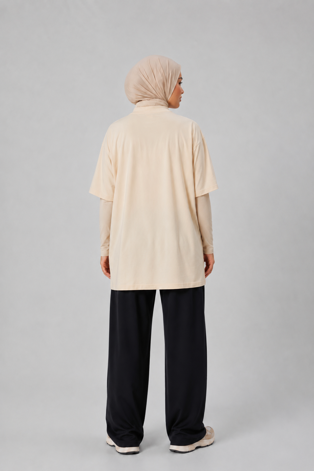 Full Set (Core Coverage Tee Beige + Bottom)